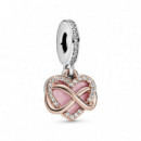 PANDORA Charm Colgante en PANDORA Rose Corazón Infinito Brillante 788878C01