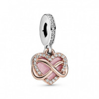 PANDORA Charm Colgante en PANDORA Rose Corazón Infinito Brillante 788878C01