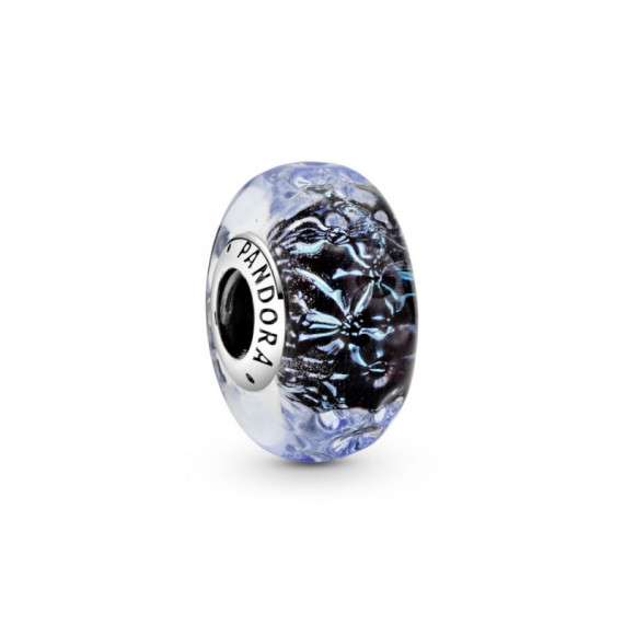 PANDORA Charm en Plata de Ley Cristal de Murano Azul Oscuro 798938C00