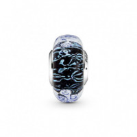 PANDORA Charm en Plata de Ley Cristal de Murano Azul Oscuro 798938C00