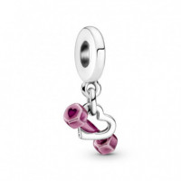 PANDORA Charm Colgante en Plata de Ley Mancuerna & Corazón 799545C01