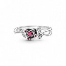 PANDORA Disney Anillo en Plata de Ley Rosa de la Bella y la Bestia de Disney 190017C01