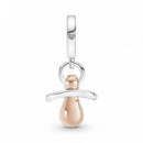 PANDORA Moments Charm Colgante en Oro Rosa de 14K Chupete Bebé 781490C01