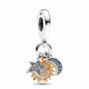 PANDORA Charm Colgante Triple Celestial en Dos Tonos 762676C01