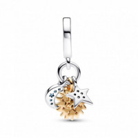 PANDORA Charm Colgante Triple Celestial en Dos Tonos 762676C01