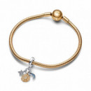 PANDORA Charm Colgante Triple Celestial en Dos Tonos 762676C01
