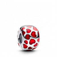 PANDORA Charm de Clip Redondo Corazones 793679C01