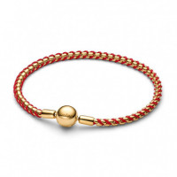 PANDORA Pulsera Trenzada de Cadena Bañada en Oro 563816C01