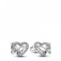 PANDORA Pendientes de Botón en Plata de Primera Ley 294476C01