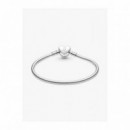 PANDORA Pulsera Moments Diseño Cadena de Serpiente con Cierre de Corazón 599206C00-21