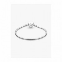 PANDORA Pulsera Moments Diseño Cadena de Serpiente con Cierre de Corazón 599206C00-21