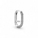 PANDORA PANDORA Me Pendiente en Plata de Ley Link Ovalado en Pavé PANDORA Me 299682C01