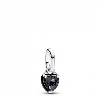 PANDORA Charm Mini Colgante Chakra Coraz&oacute;n Negro 793042C01