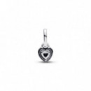 PANDORA Charm Mini Colgante Chakra Corazón Negro 793042C01