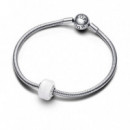 PANDORA Charm Mini Cristal de Murano Blanco en Plata de Ley 793118C00
