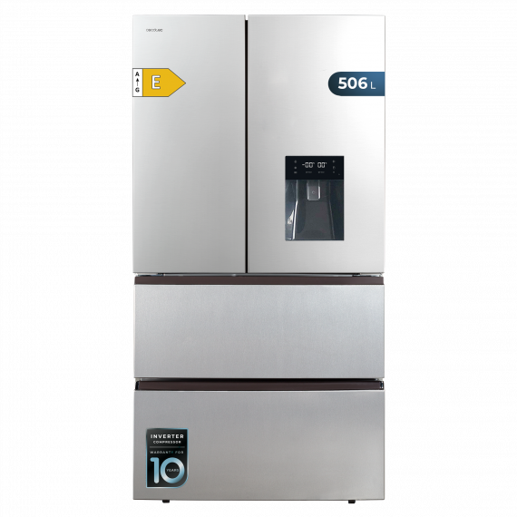 Frigorífico Bolero Coolmarket Fd 510 Wd Inox E 83,6X70,6X183 Cm  CECOTEC
