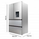 Frigorífico Bolero Coolmarket Fd 510 Wd Inox E 83,6X70,6X183 Cm  CECOTEC