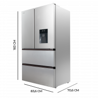 Frigorífico Bolero Coolmarket Fd 510 Wd Inox E 83,6X70,6X183 Cm  CECOTEC