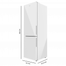 Bolero Coolmarket Combi 250 White Glass D 54X59X180 Cm  CECOTEC