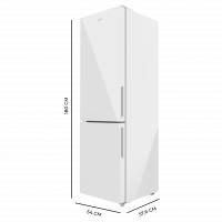 Bolero Coolmarket Combi 250 White Glass D 54X59X180 Cm  CECOTEC