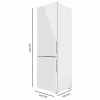 Bolero Coolmarket Combi 356 White Glass E 59,5X63,5X200 Cm  CECOTEC