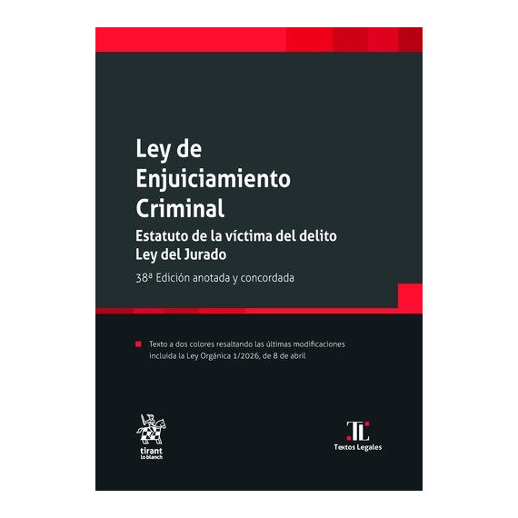 LEY DE ENJUICIAMIENTO CRIMINAL 38� EDICION