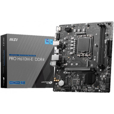 MSI PLACA BASE PRO H610M-E D4  DDR4 LGA1700 GEN 12.&ordf;  / 2xDDR4 / 1xM.2