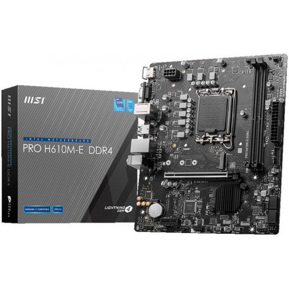 MSI PLACA BASE PRO H610M-E D4  DDR4 LGA1700 GEN 12.ª  / 2xDDR4 / 1xM.2