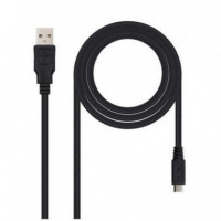 NANOCABLE Cable USB 2.0 Macho - Micro USB Macho 1.8M Negro