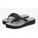 TOMMY HILFIGER - Th Monogram Mid Wedge Sandal - DW6 - F|FW0FW09419/DW6