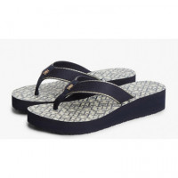 TOMMY HILFIGER - Th Monogram Mid Wedge Sandal - DW6 - F|FW0FW09419/DW6