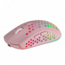 MARS GAMING RATON INALAMBRICO RECARGABLE MMW3W ROSA