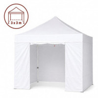 Carpa HEX.36 Metal con Paredes Blanca DONNA GARDEN 3X3 Metros