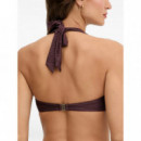 KARL LAGERFELD - karl letters rib bikini top - 2fi - B1W46038/2fi