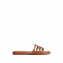 TOMMY HILFIGER - Th Script Flat Mule Lth - GP4 - F|FW0FW09368/GP4