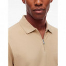 TOMMY HILFIGER - MERC PIQUE ZIP REG POLO - AEG - F|MW0MW43282/AEG