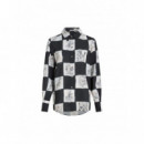 KARL LAGERFELD - printed fluid blouse - a48 - B3W11017/a48