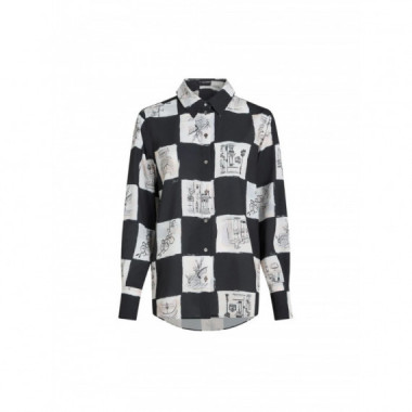 KARL LAGERFELD - printed fluid blouse - a48 - B3W11017/a48