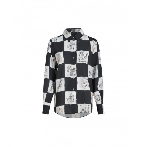 KARL LAGERFELD - printed fluid blouse - a48 - B3W11017/a48