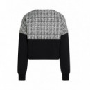 KARL LAGERFELD - boucle mix jersey cardigan - b84 - B3W20045/b84