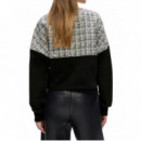 KARL LAGERFELD - boucle mix jersey cardigan - b84 - B3W20045/b84