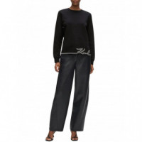 KARL LAGERFELD - Signature Hem Sweatshirt - 999 - B3W20031/999