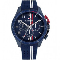 RELOJ TOMMY BANK CAUCHO AZUL
