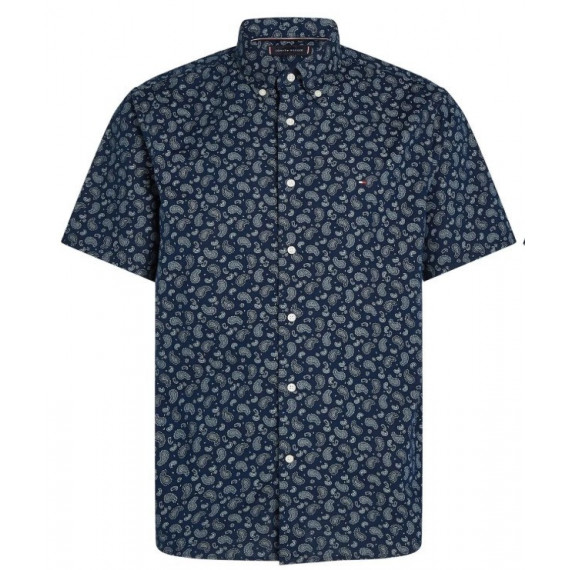 TOMMY HILFIGER - Cotton Linen Paisley Rf Ss Shirt - Daf - F|MW0MW38566/DAF