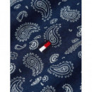 TOMMY HILFIGER - Cotton Linen Paisley Rf Ss Shirt - Daf - F|MW0MW38566/DAF