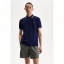 Polos Polo Fred Perry M3600 Azul Marino Francés Helado