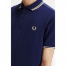 Polos Polo Fred Perry M3600 Azul Marino Francés Helado