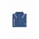 Polos Polo Fred Perry M3600 Azul Medianoche Crudo Hielo Claro