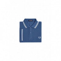 Polos Polo Fred Perry M3600 Azul Medianoche Crudo Hielo Claro