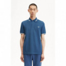 Polos Polo Fred Perry M3600 Azul Medianoche Crudo Hielo Claro